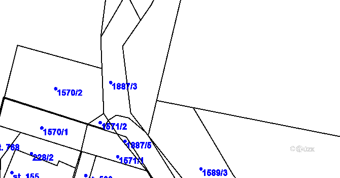 Parcela st. 248/8 v KÚ Hrochův Týnec, Katastrální mapa