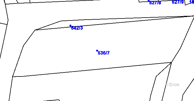 Parcela st. 536/7 v KÚ Hrochův Týnec, Katastrální mapa