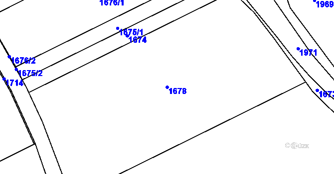 Parcela st. 1678 v KÚ Hrochův Týnec, Katastrální mapa