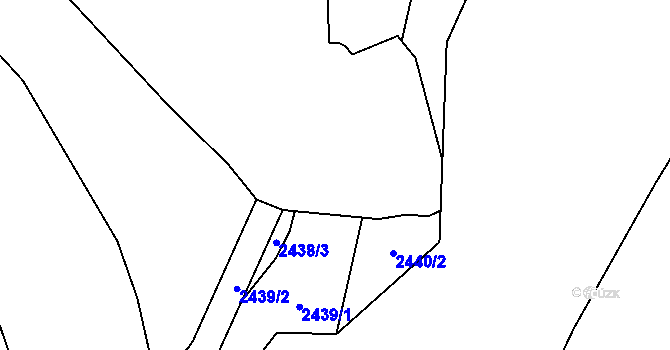 Parcela st. 2439 v KÚ Hromnice, Katastrální mapa