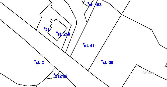 Parcela st. 41 v KÚ Žichlice u Hromnic, Katastrální mapa