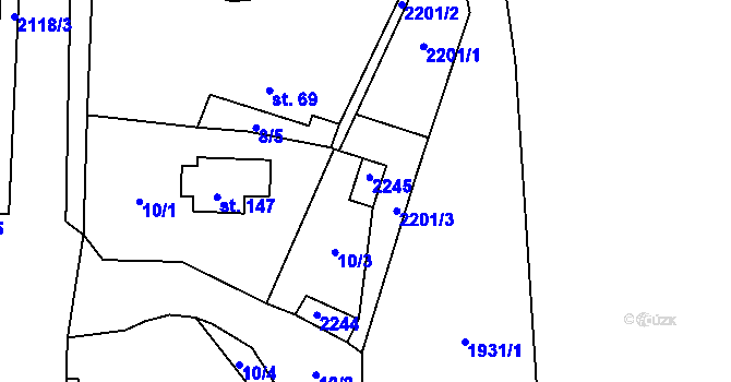Parcela st. 184 v KÚ Žichlice u Hromnic, Katastrální mapa