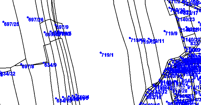 Parcela st. 719/1 v KÚ Žichlice u Hromnic, Katastrální mapa