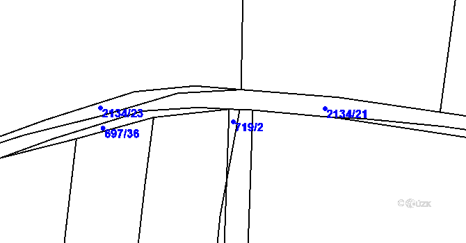 Parcela st. 719/2 v KÚ Žichlice u Hromnic, Katastrální mapa