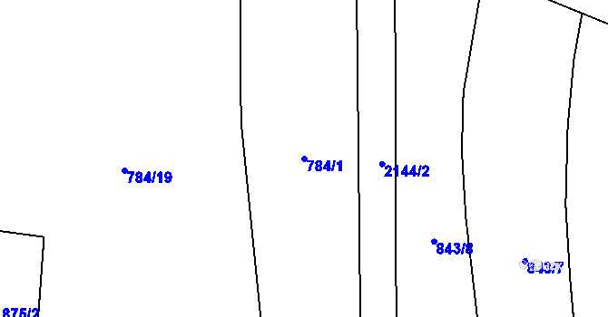 Parcela st. 784/1 v KÚ Žichlice u Hromnic, Katastrální mapa
