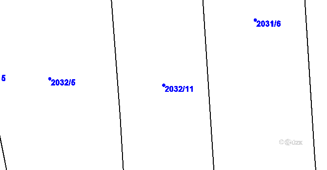 Parcela st. 2032/11 v KÚ Žichlice u Hromnic, Katastrální mapa