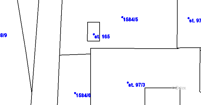 Parcela st. 97/6 v KÚ Žichlice u Hromnic, Katastrální mapa