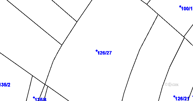 Parcela st. 126/27 v KÚ Žichlice u Hromnic, Katastrální mapa