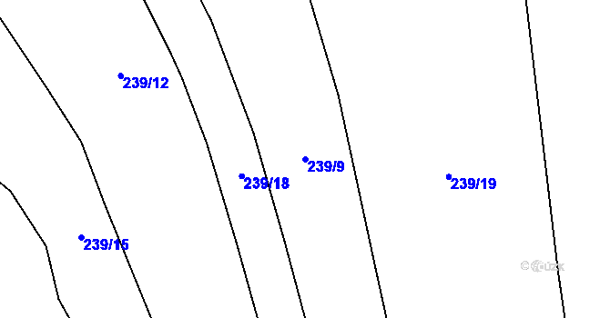 Parcela st. 239/9 v KÚ Žichlice u Hromnic, Katastrální mapa