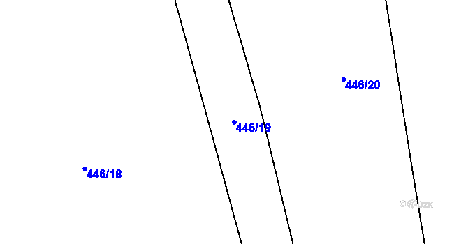 Parcela st. 446/19 v KÚ Žichlice u Hromnic, Katastrální mapa