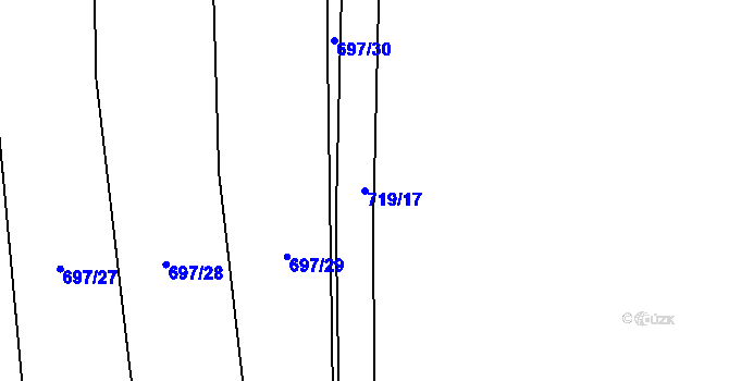 Parcela st. 719/17 v KÚ Žichlice u Hromnic, Katastrální mapa