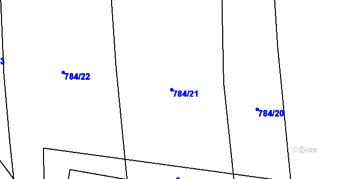 Parcela st. 784/21 v KÚ Žichlice u Hromnic, Katastrální mapa