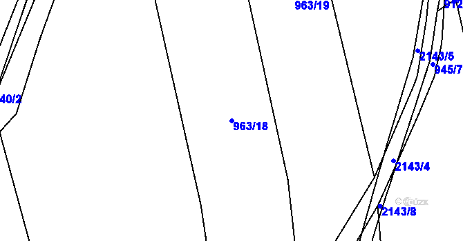 Parcela st. 963/18 v KÚ Žichlice u Hromnic, Katastrální mapa