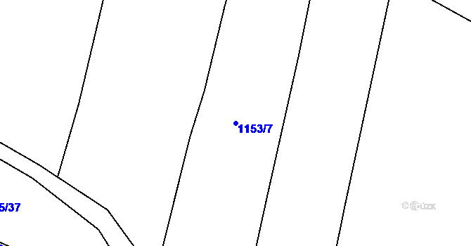 Parcela st. 1153/7 v KÚ Žichlice u Hromnic, Katastrální mapa