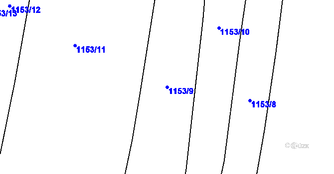 Parcela st. 1153/9 v KÚ Žichlice u Hromnic, Katastrální mapa
