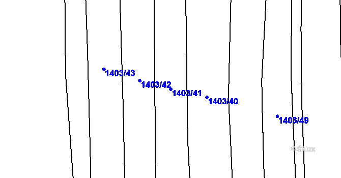 Parcela st. 1403/41 v KÚ Žichlice u Hromnic, Katastrální mapa