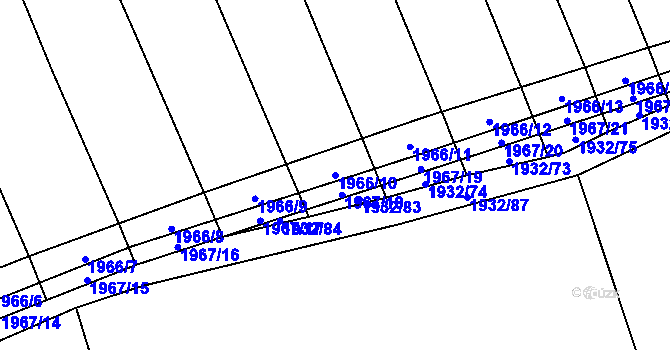 Parcela st. 1966/10 v KÚ Žichlice u Hromnic, Katastrální mapa