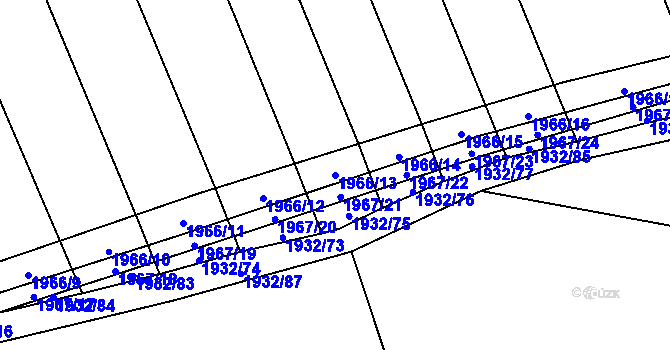 Parcela st. 1966/13 v KÚ Žichlice u Hromnic, Katastrální mapa