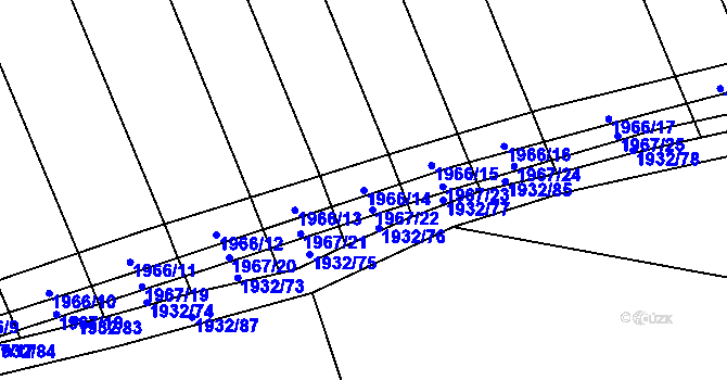 Parcela st. 1966/14 v KÚ Žichlice u Hromnic, Katastrální mapa
