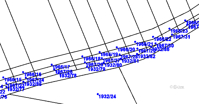 Parcela st. 1966/19 v KÚ Žichlice u Hromnic, Katastrální mapa