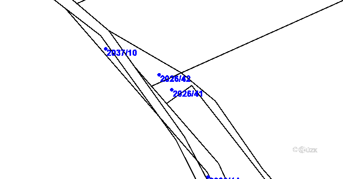 Parcela st. 2026/41 v KÚ Žichlice u Hromnic, Katastrální mapa