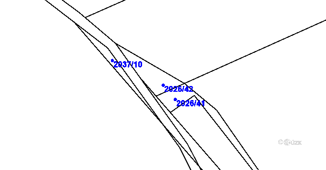 Parcela st. 2026/42 v KÚ Žichlice u Hromnic, Katastrální mapa