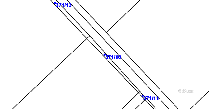 Parcela st. 371/10 v KÚ Hronětice, Katastrální mapa
