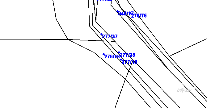 Parcela st. 276/18 v KÚ Hronětice, Katastrální mapa