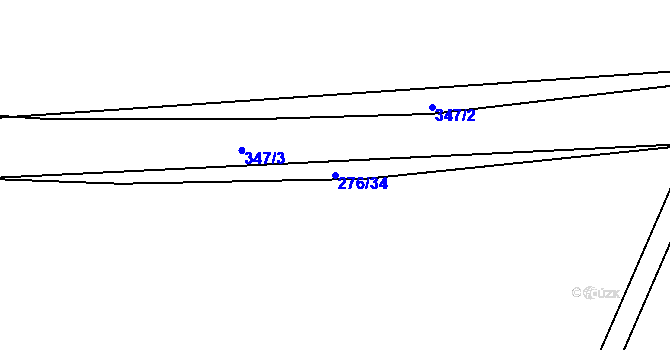 Parcela st. 276/34 v KÚ Hronětice, Katastrální mapa