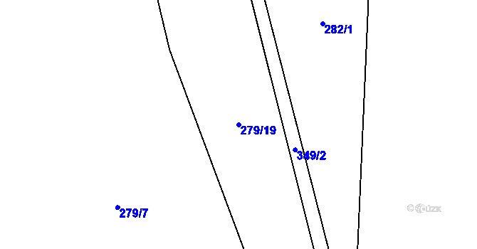 Parcela st. 279/19 v KÚ Hronětice, Katastrální mapa