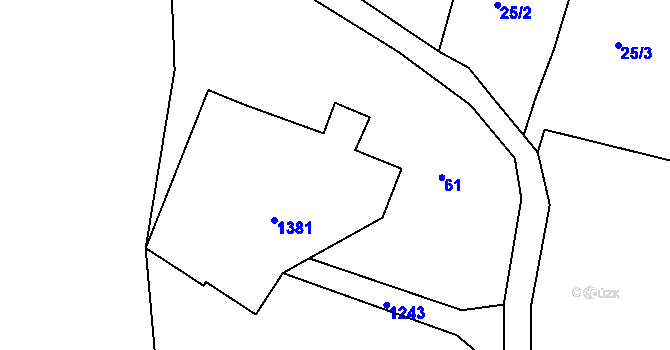 Parcela st. 7 v KÚ Zbečník, Katastrální mapa