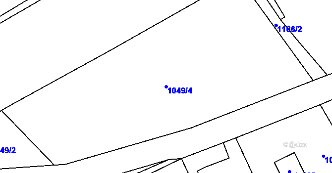 Parcela st. 1049/4 v KÚ Žabokrky, Katastrální mapa