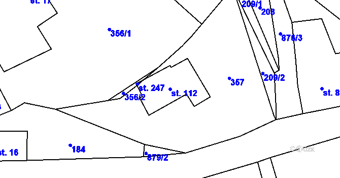 Parcela st. 112 v KÚ Rokytník, Katastrální mapa