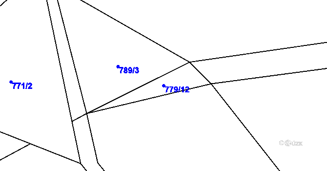 Parcela st. 779/12 v KÚ Rokytník, Katastrální mapa