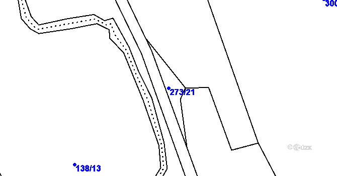 Parcela st. 273/21 v KÚ Hrotovice, Katastrální mapa