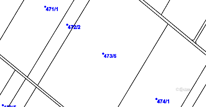 Parcela st. 473/5 v KÚ Hrotovice, Katastrální mapa