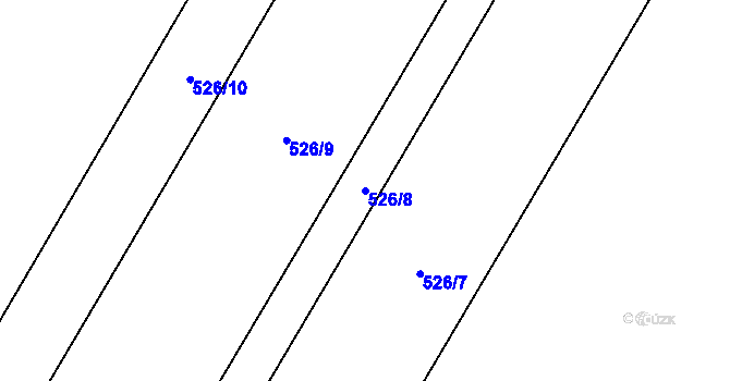 Parcela st. 526/8 v KÚ Hrotovice, Katastrální mapa