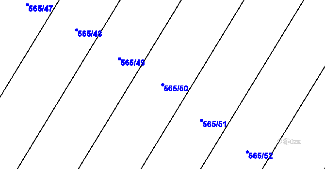 Parcela st. 565/50 v KÚ Hrotovice, Katastrální mapa