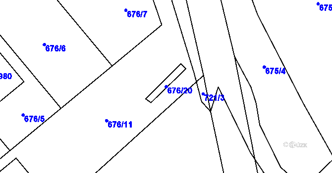 Parcela st. 676/20 v KÚ Hrotovice, Katastrální mapa