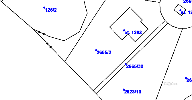 Parcela st. 2665/2 v KÚ Hroznětín, Katastrální mapa