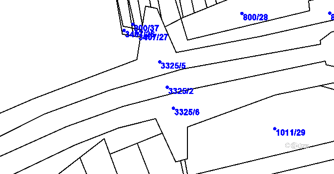 Parcela st. 3325/2 v KÚ Hroznová Lhota, Katastrální mapa