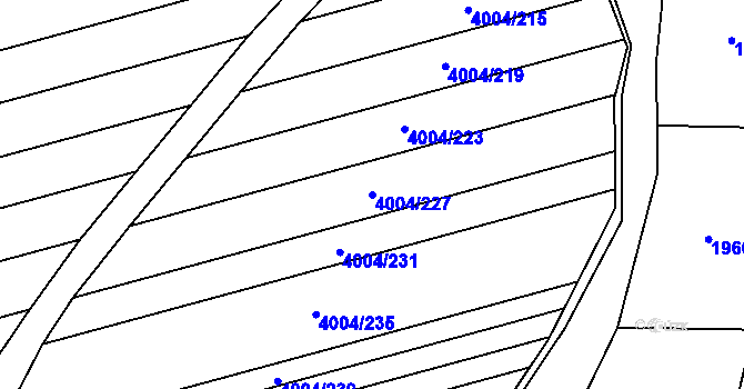 Parcela st. 4004/227 v KÚ Hroznová Lhota, Katastrální mapa