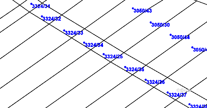 Parcela st. 3324/25 v KÚ Hroznová Lhota, Katastrální mapa