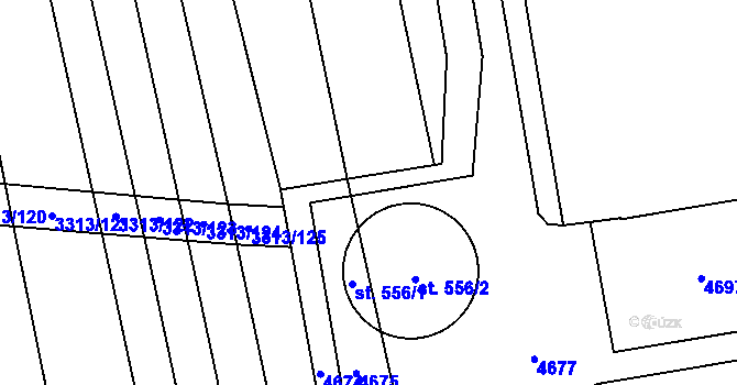 Parcela st. 546/72 v KÚ Hroznová Lhota, Katastrální mapa