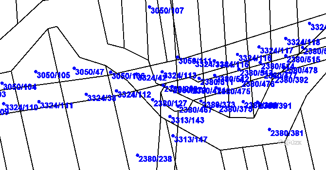 Parcela st. 2380/240 v KÚ Hroznová Lhota, Katastrální mapa