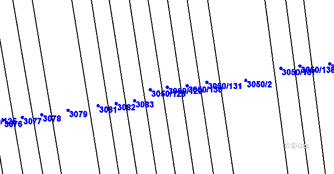 Parcela st. 3050/129 v KÚ Hroznová Lhota, Katastrální mapa