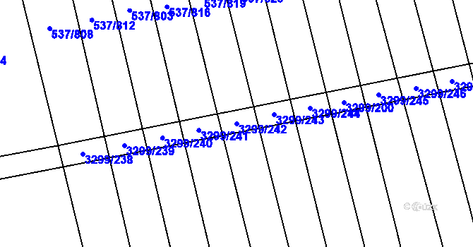 Parcela st. 3299/242 v KÚ Hroznová Lhota, Katastrální mapa