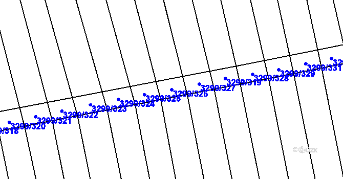 Parcela st. 3299/326 v KÚ Hroznová Lhota, Katastrální mapa