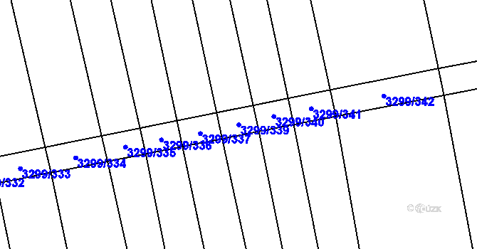 Parcela st. 3299/339 v KÚ Hroznová Lhota, Katastrální mapa
