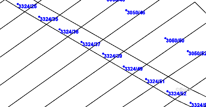 Parcela st. 3324/39 v KÚ Hroznová Lhota, Katastrální mapa